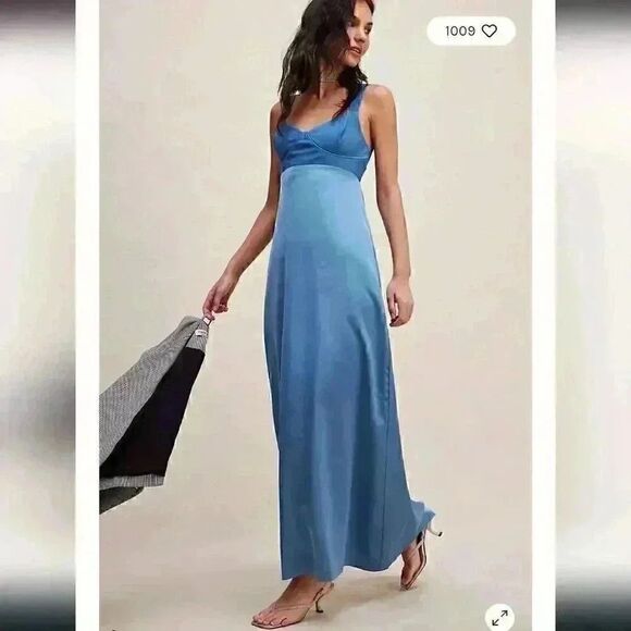 Free People Blue Gia Dress Size 8 - Picture 1 of 14